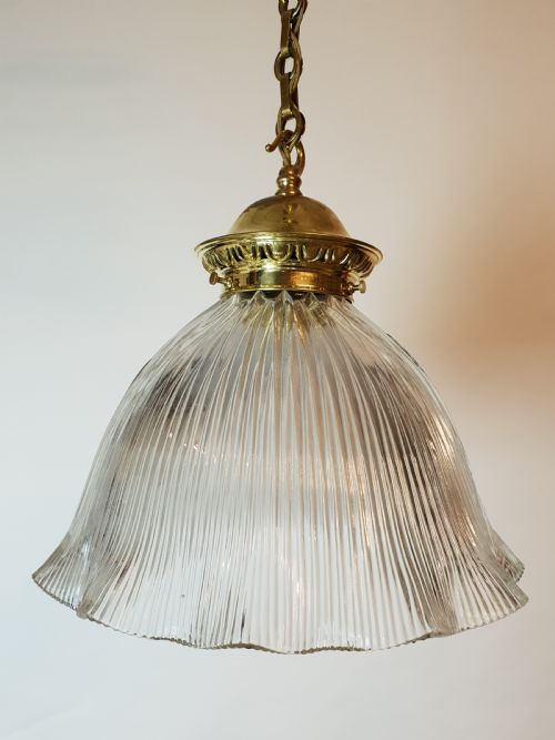 Single Huge Holophane Ceiling Light, Rewired