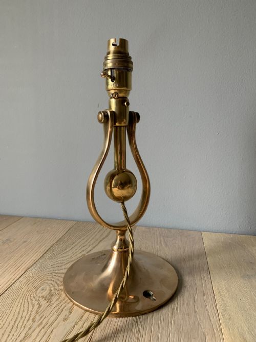 Electrolier Montreal Brass Ships Gimbal Desk Table Wall Lamp, Rewired and Pat Tested