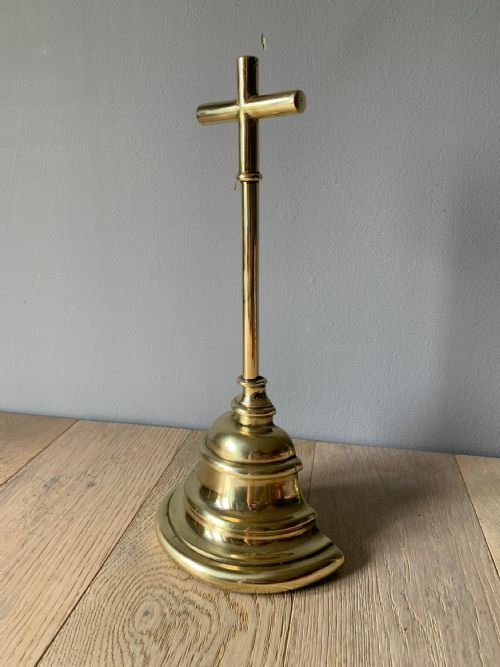 Brass Doorstop in the Form of a Cross, William Tonks C 1890