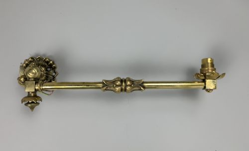 Victorian Brass Converted Gas Wall Light, Rewired