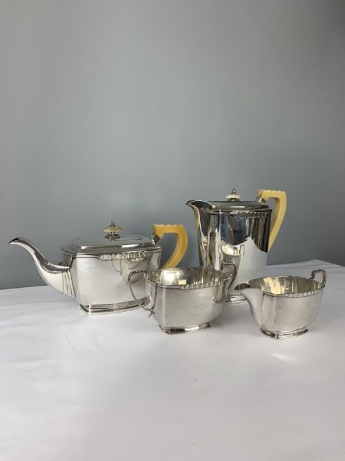 fig 1. Stower & Wragg Art Deco Silver Plated Tea & Coffee Service