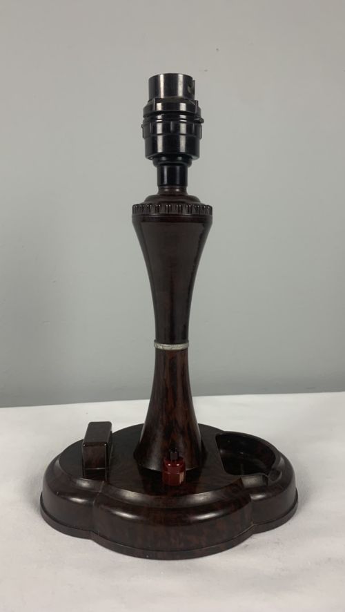 Art Deco Bakelite Smokers Table Lamp, Rewired and Pat Tested