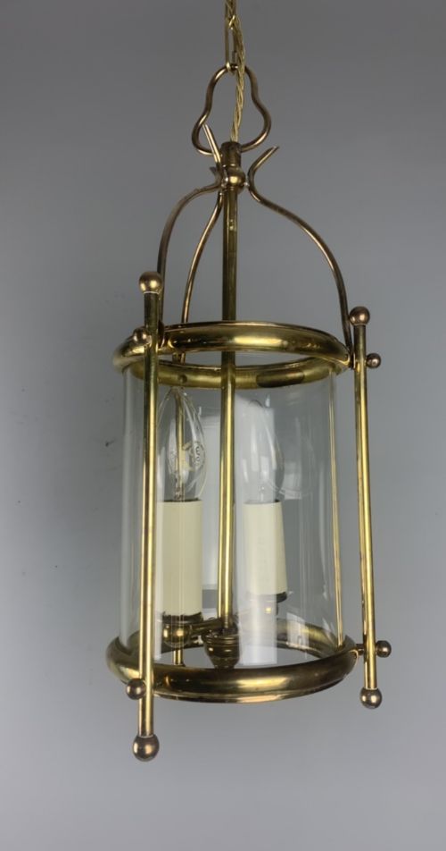 French 1930’S Brass Twin Light Lantern, Rewired