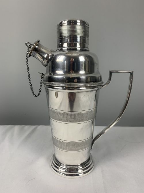 Art Deco Silver Plated Cocktail Shaker by Bedford Plate