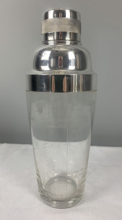 Art Deco Recipe Cocktail Shaker, Beverage Compounder