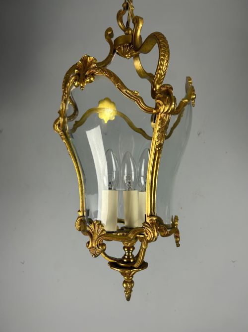 French Louis Xv Style 3 Light Lantern