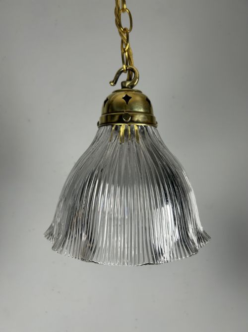 Holophane Pendant Ceiling Light with Original Shade