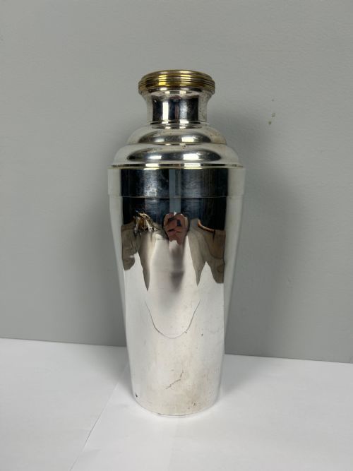 French Silver Plated Art Deco Cocktail Shaker