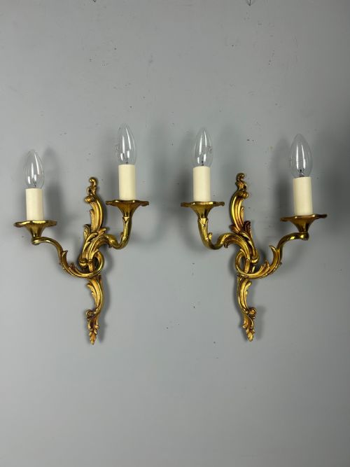 French Gilded Antique Wall Lights