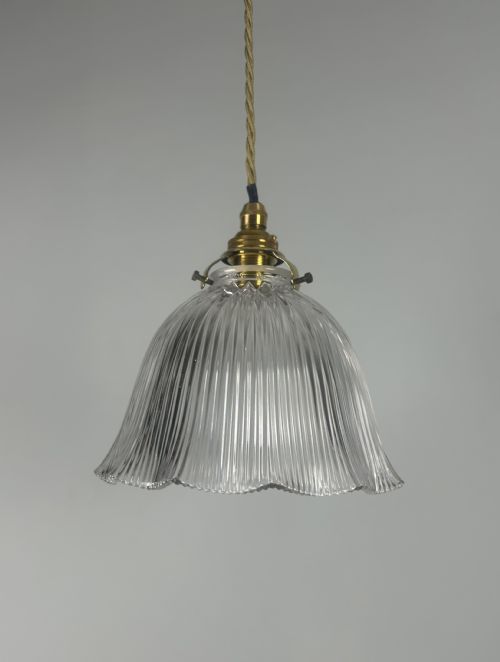 Holophane Pendant Ceiling Light with Original Shade