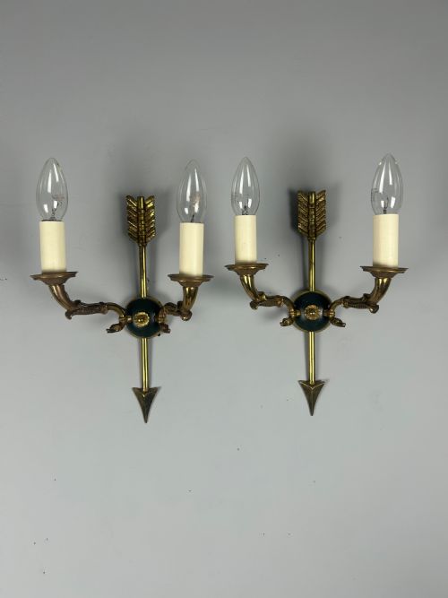 French Pair of Empire Antique Wall Lights