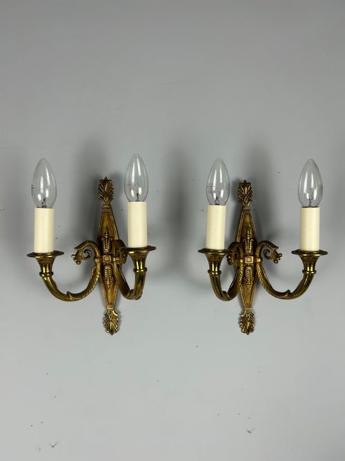 French Pair of Empire Antique Wall Lights