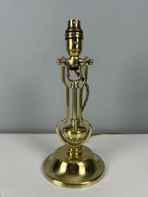 Brass Gimbal Table Lamp By William Mcgeoch, Rewired and PAT tested 