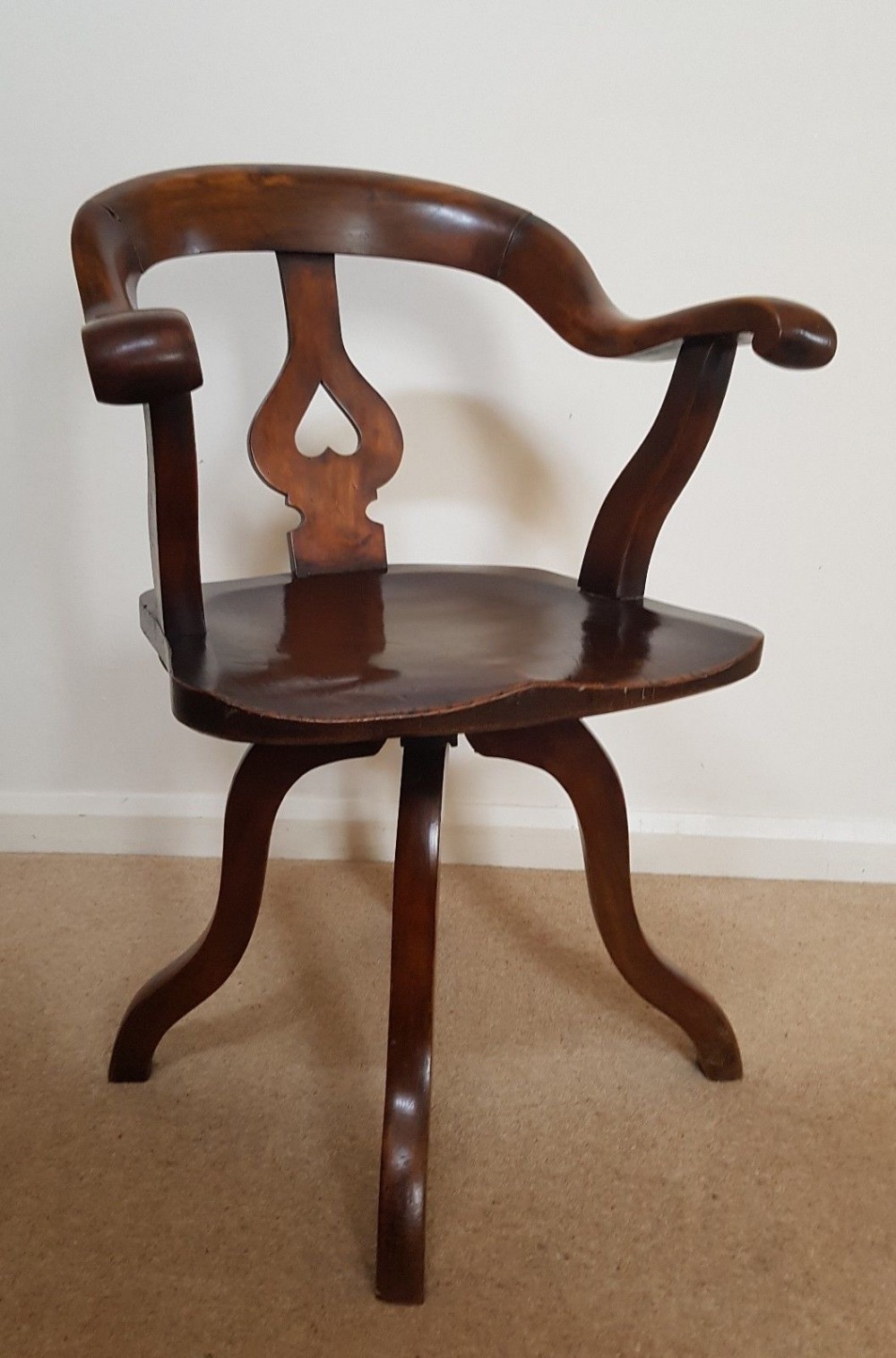 Swivel Desk Captains Chair; c1890