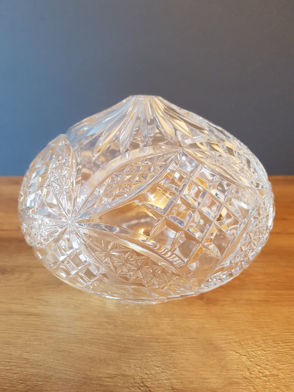 1920's Cut Crystal Mushroom Tiffany Style Table Lamp, Rewired & PAT Tested View VII