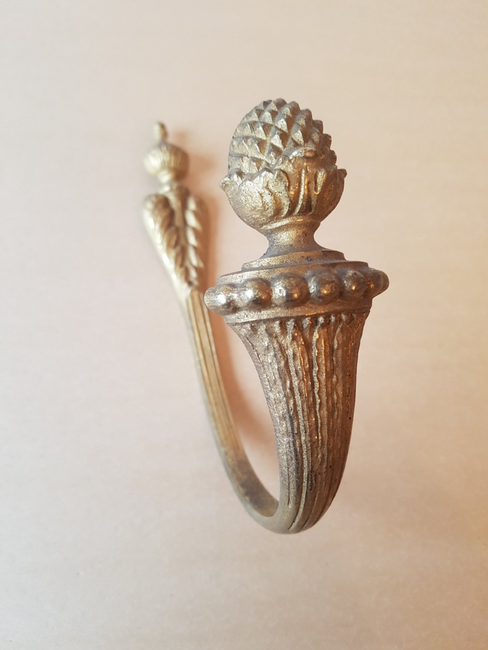 Pair of French Gilded Brass Curtain Tie Backs; c1900 View II