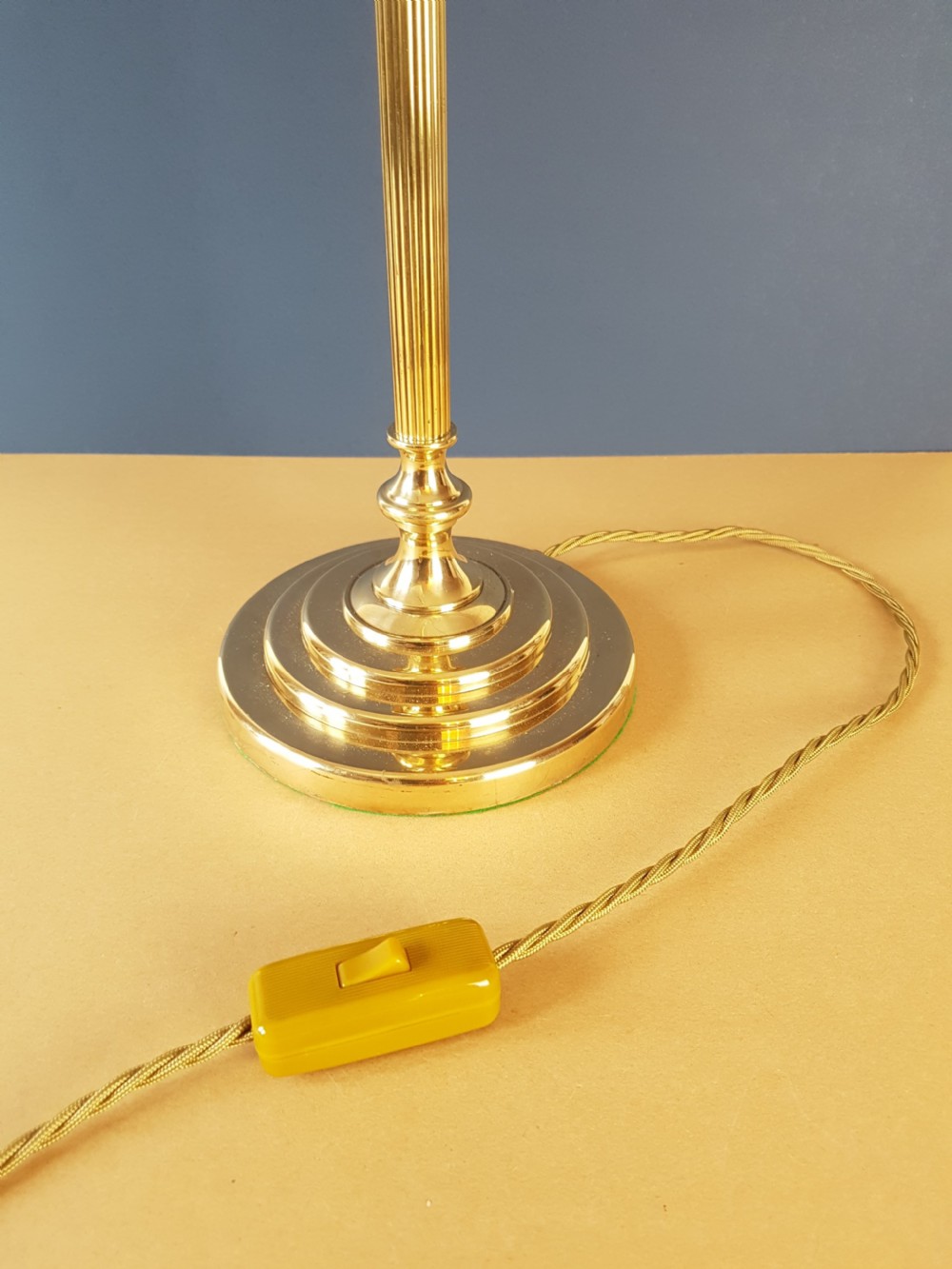 1920's Swann Neck Adjustable Brass Table Desk Lamp; Rewired View VI