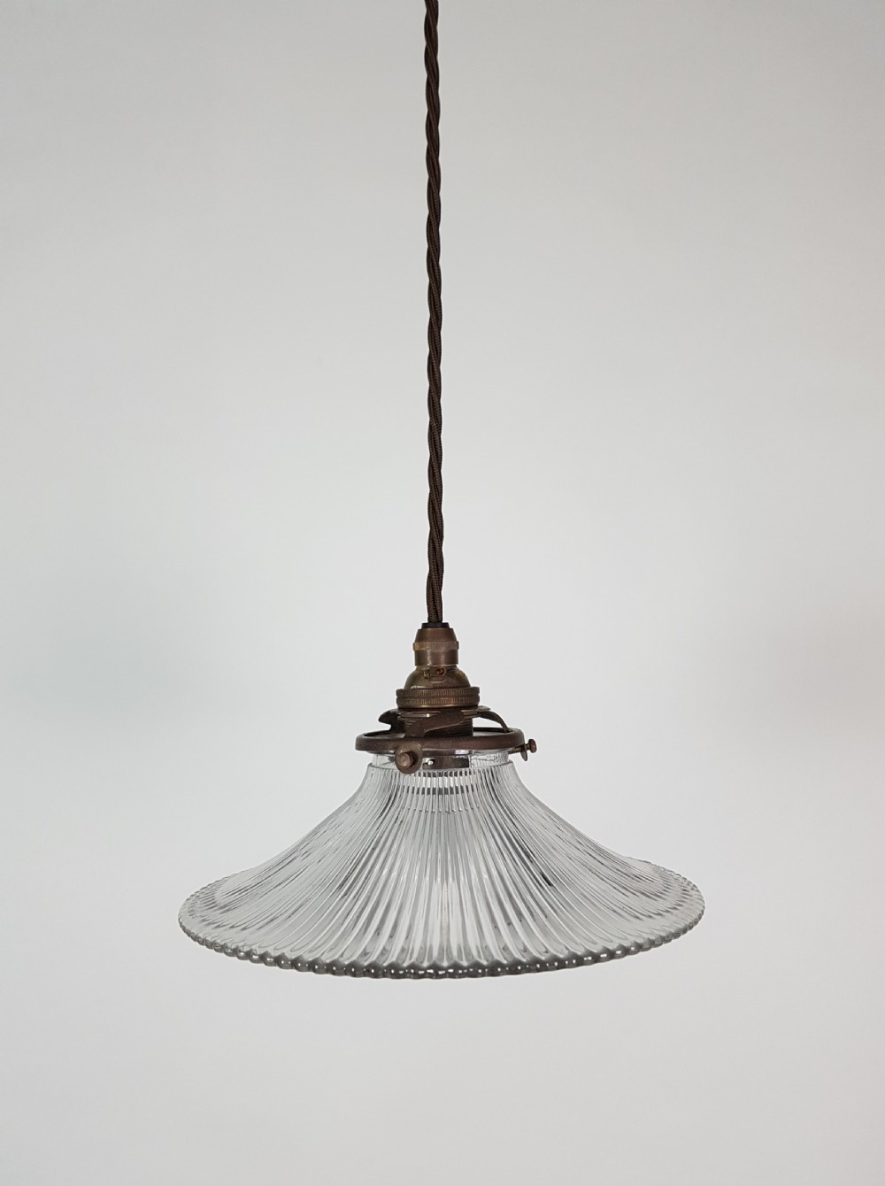 c1920 French Holophane Pagoda Ceiling Light (No 1 of 6 available) View IV