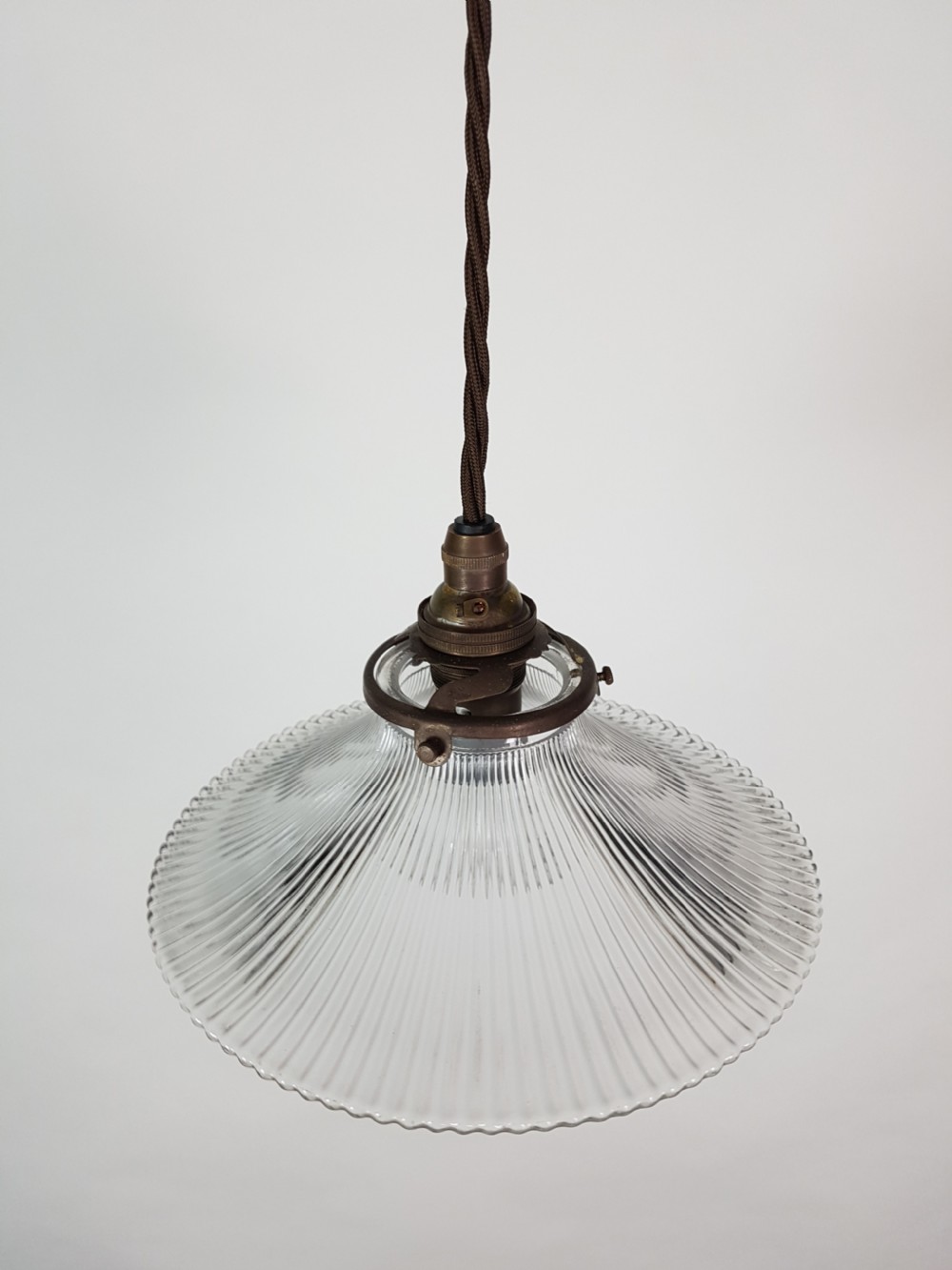 c1920 French Holophane Pagoda Ceiling Light (No 1 of 6 available) View V