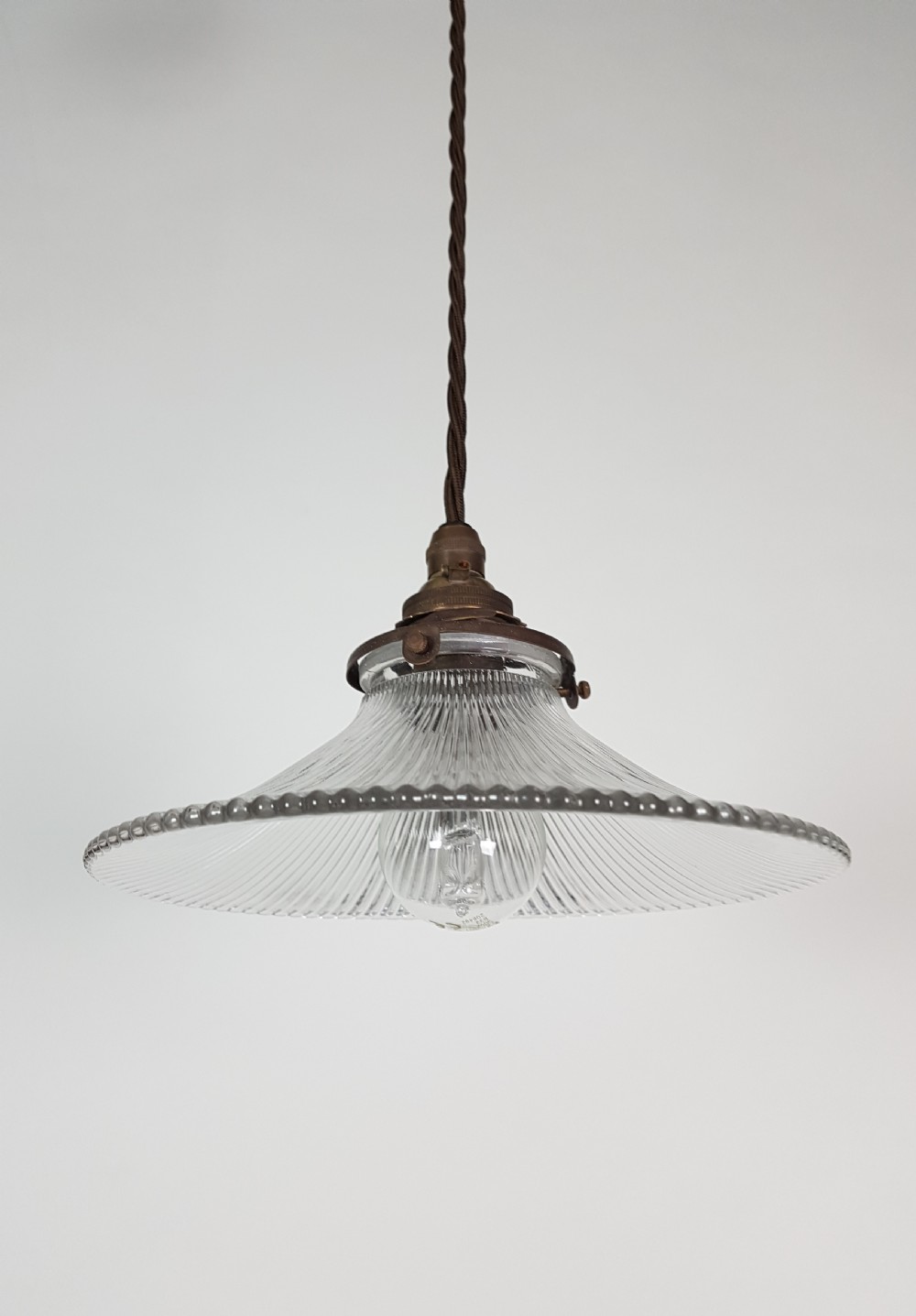c1920 French Holophane Pagoda Ceiling Light (No 1 of 6 available) View VI