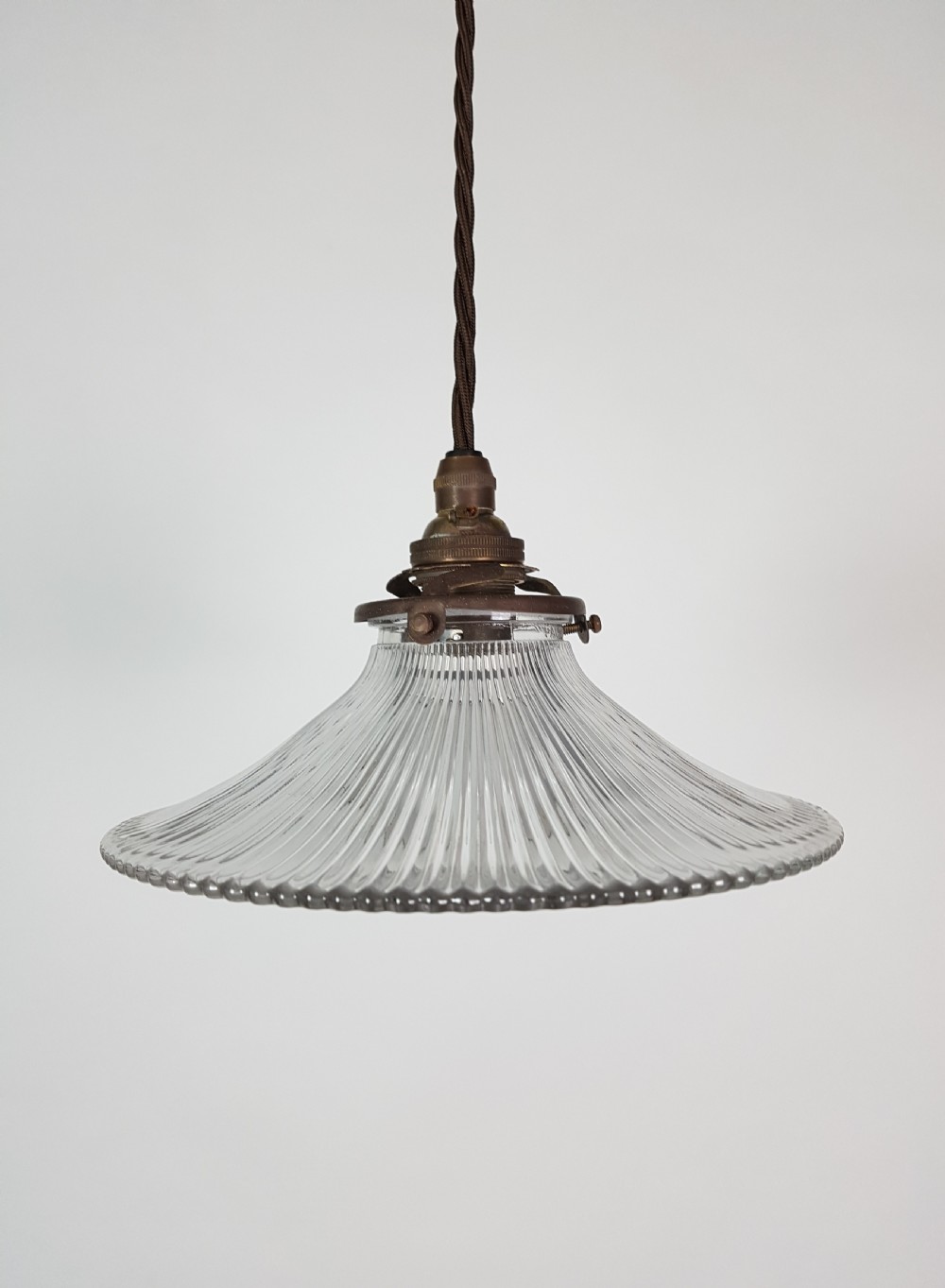 c1920 French Holophane Pagoda Ceiling Light (No 1 of 6 available) View VII