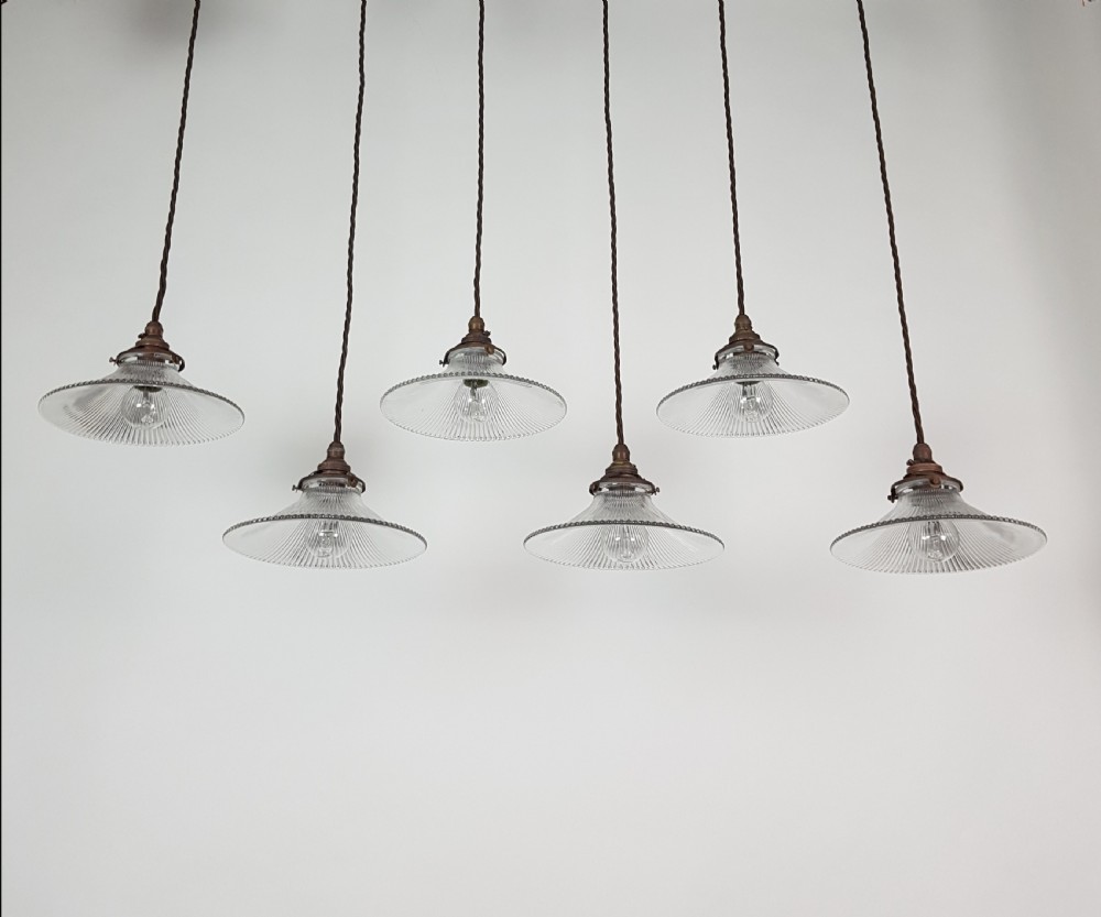 c1920 French Holophane Pagoda Ceiling Light (No 1 of 6 available) View X