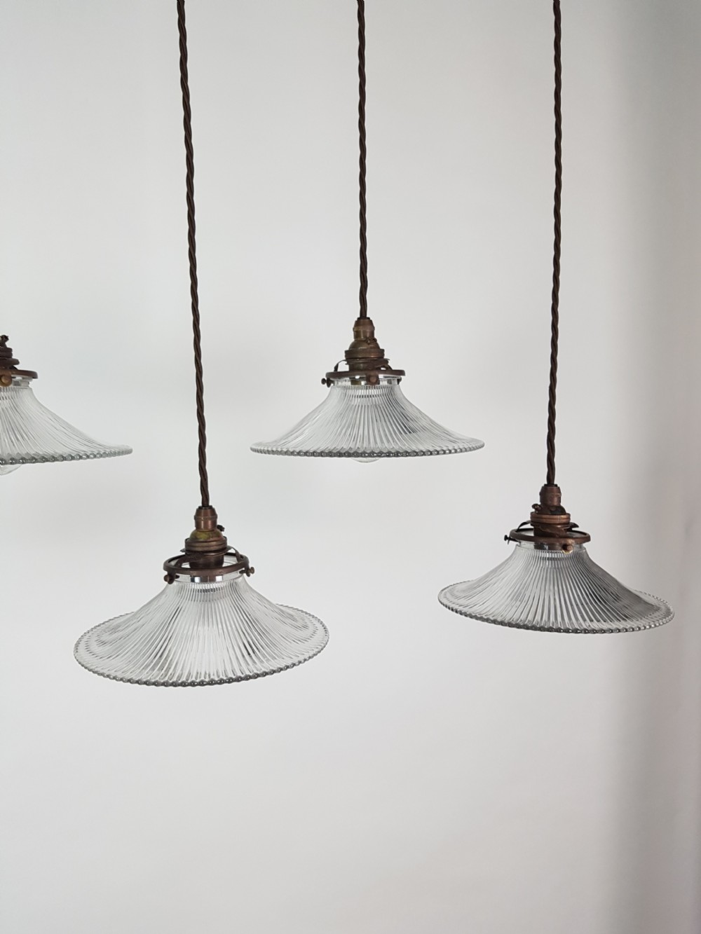 c1920 French Holophane Pagoda Ceiling Light (No 1 of 6 available) View XIII