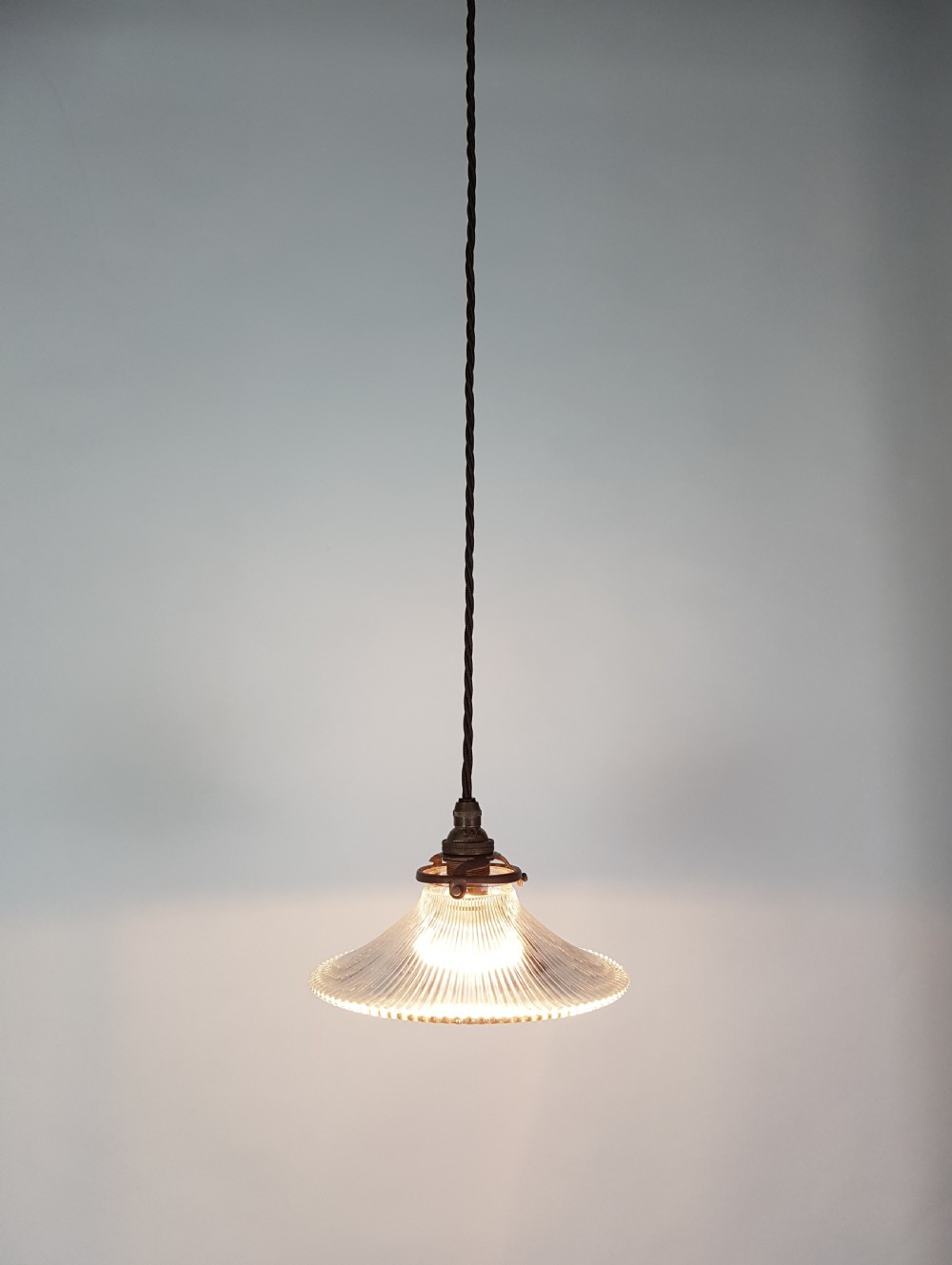 c1920 French Holophane Pagoda Ceiling Light (No 1 of 6 available) View XIV