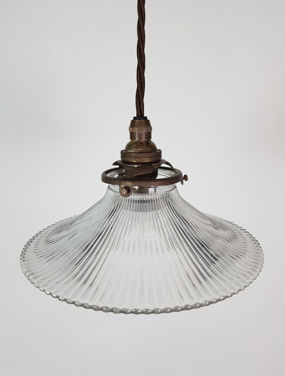 c1920 French Holophane Pagoda Ceiling Light (No 1 of 3 available) View IX