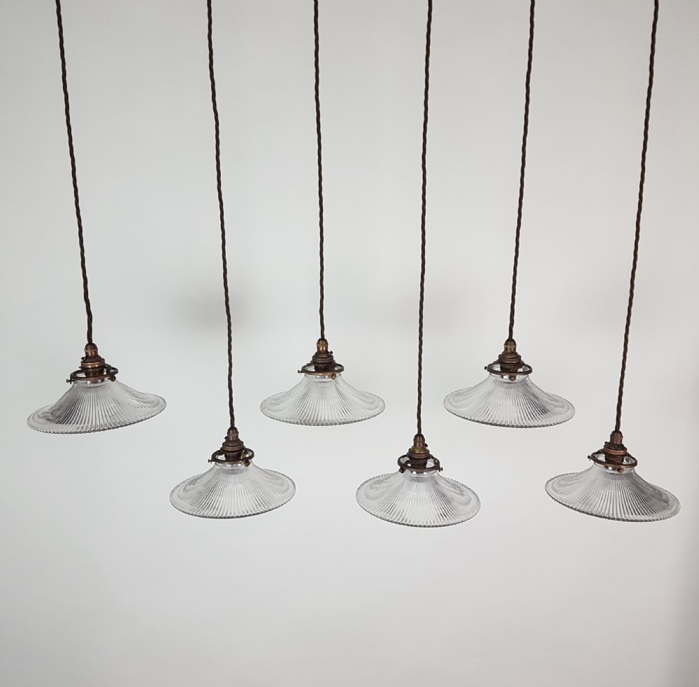 c1920 French Holophane Pagoda Ceiling Light (No 1 of 3 available) View X