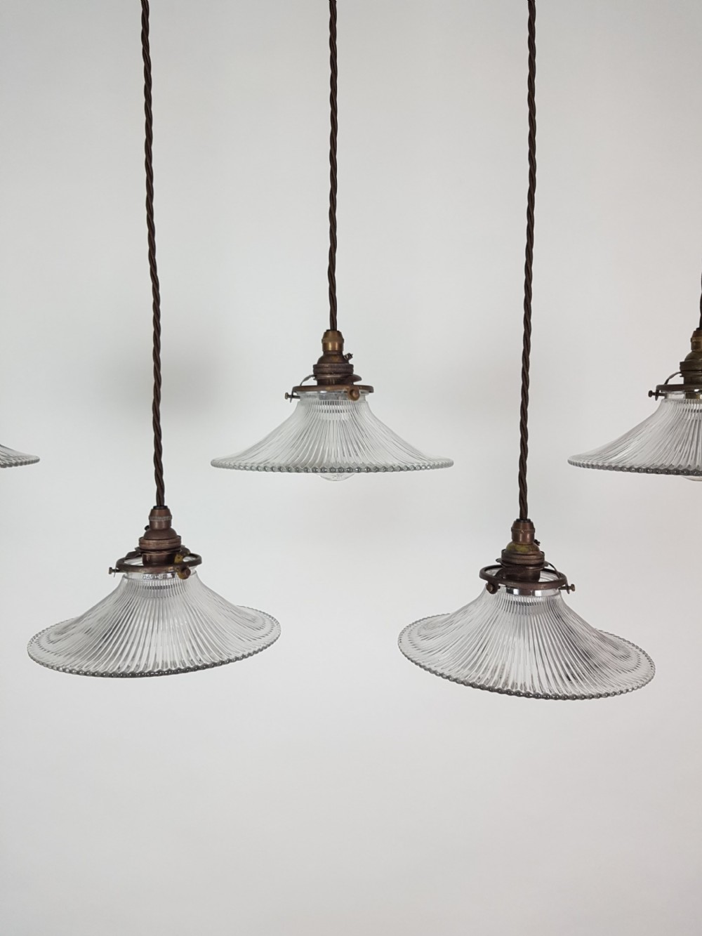 c1920 French Holophane Pagoda Ceiling Light (No 3 of 3 available) View II