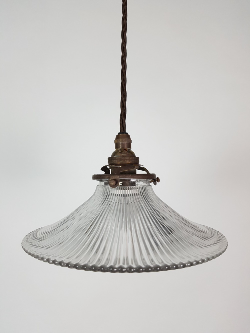 c1920 French Holophane Pagoda Ceiling Light (No 2 of 3 available)