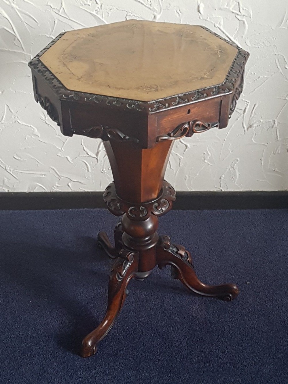 Quality Mahogany Original Victorian Sewing Table c1890s 
