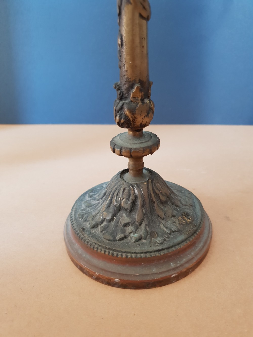 Pair of Victorian Brass Candlearbra, Untouched Condition View V