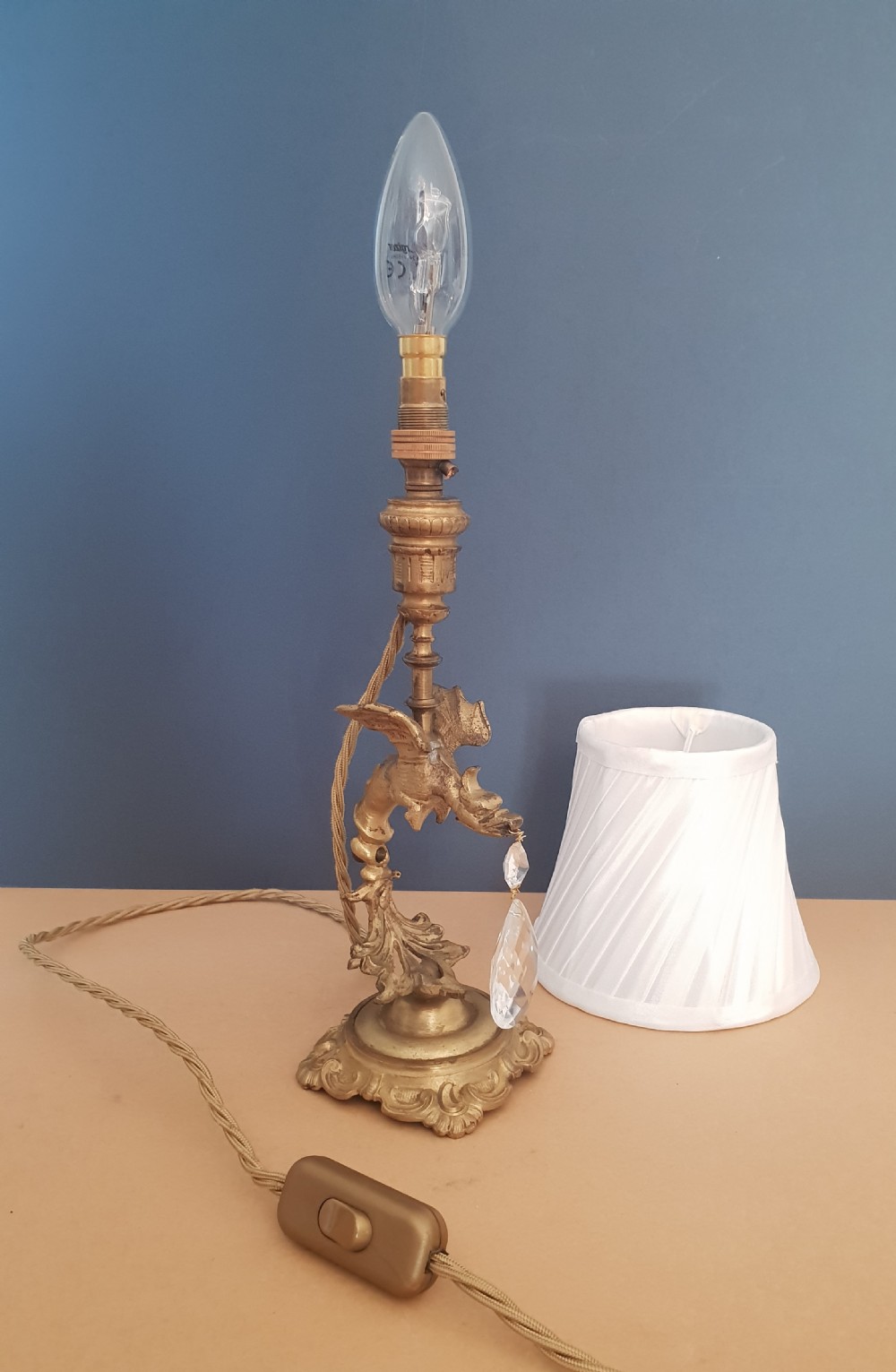 Small Dragon Table Lamp, Rewired and PAT tested  View II