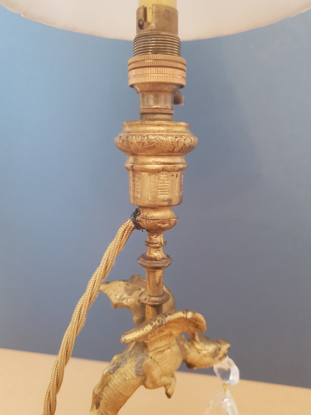 Small Dragon Table Lamp, Rewired and PAT tested  View IV