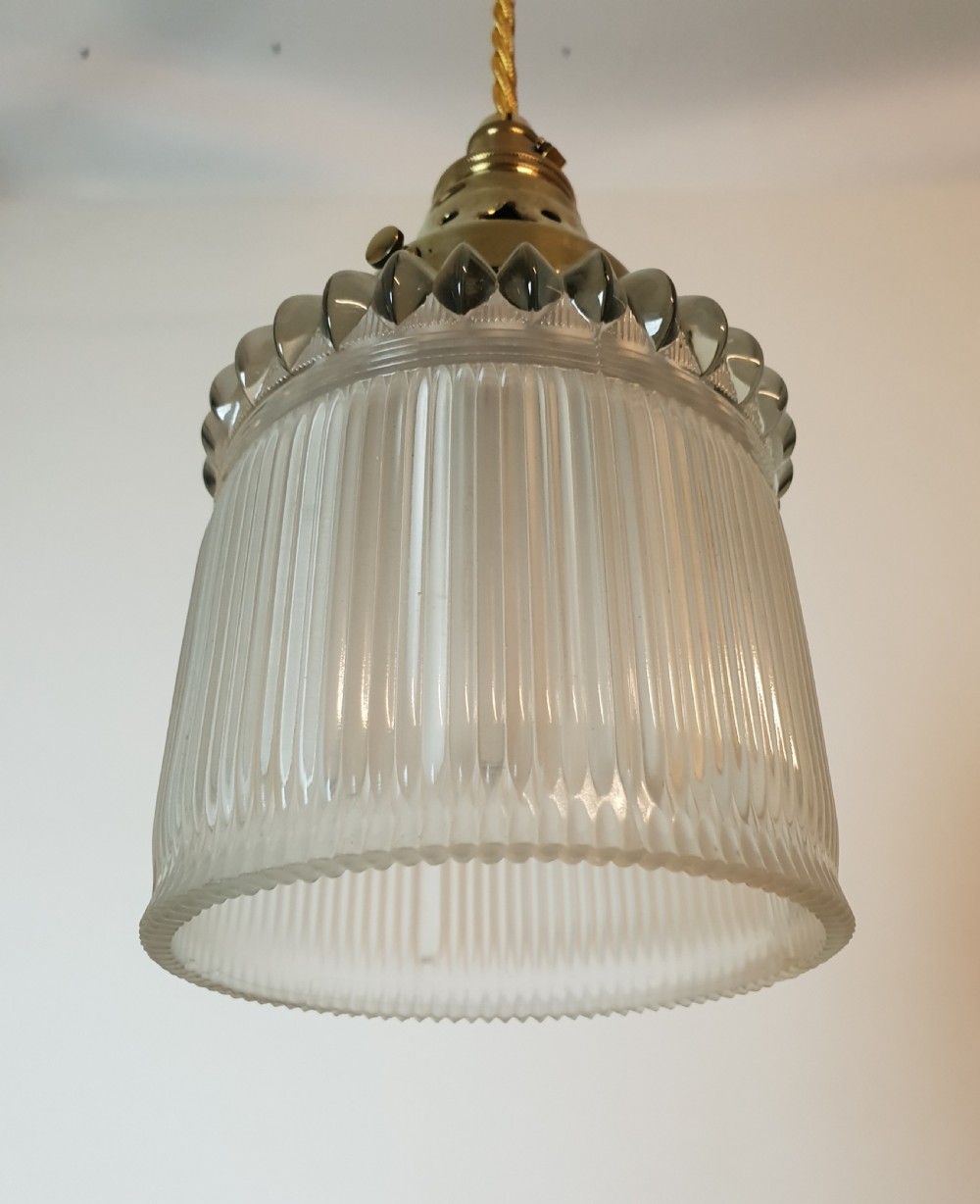 Very Unusual Holophane Ceiling Light, Rewired  View VI