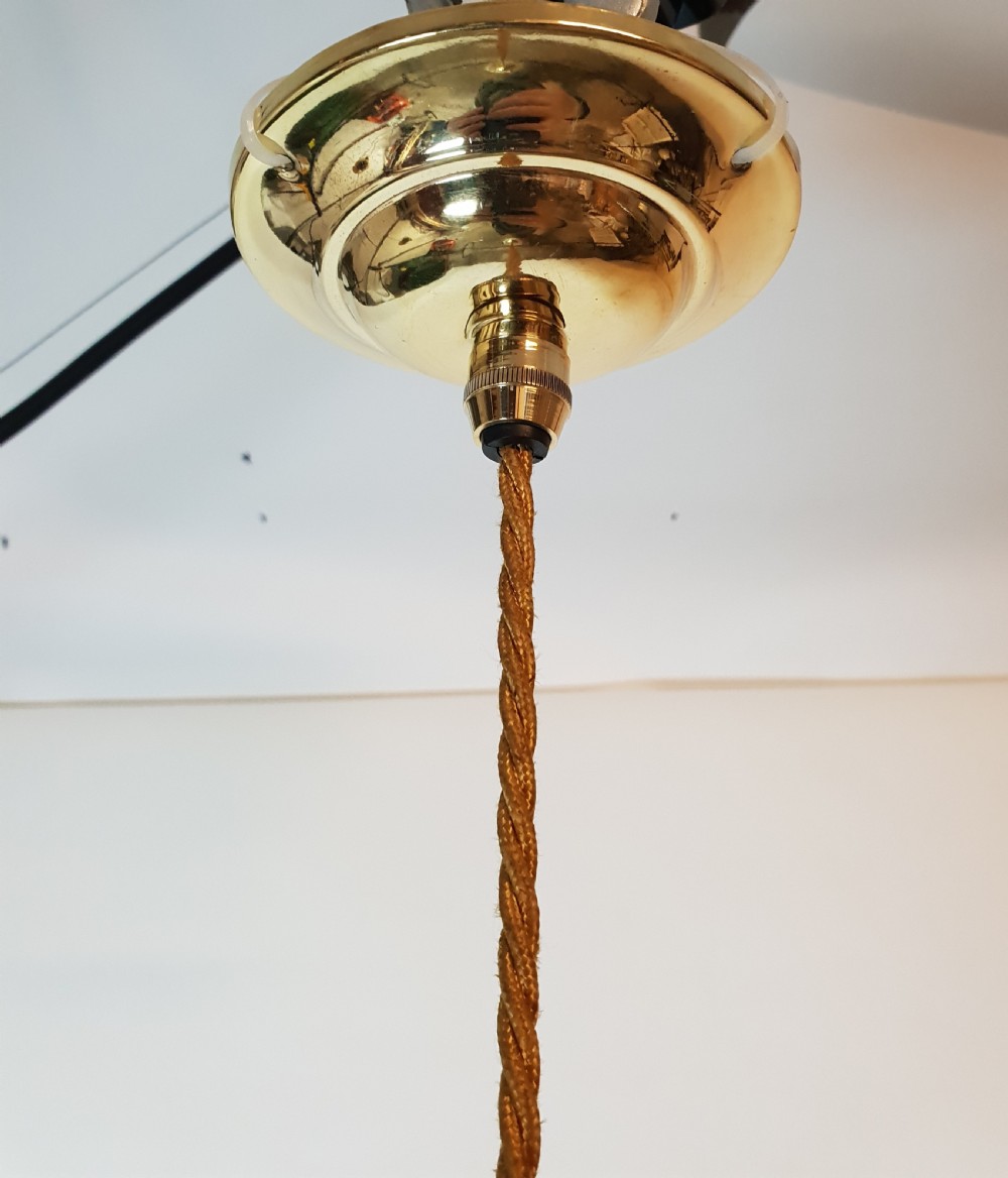 Very Unusual Holophane Ceiling Light, Rewired  View VIII