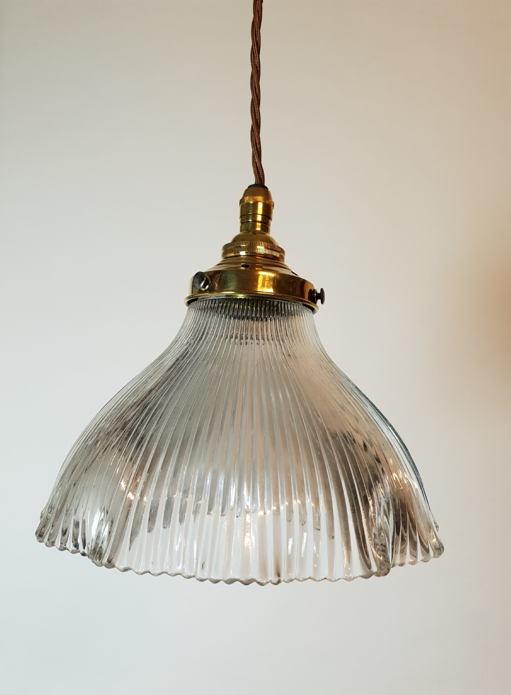 Single Holophane Ceiling Light,  Rewired  View II