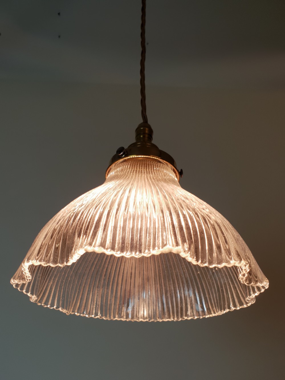 Single Holophane Ceiling Light,  Rewired  View IV