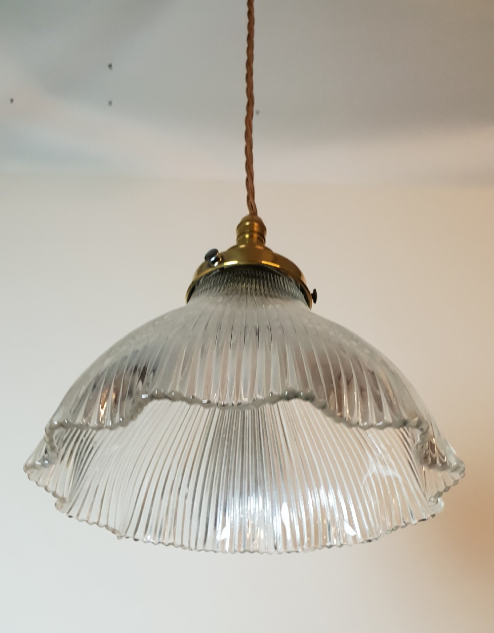 Single Holophane Ceiling Light,  Rewired  View V