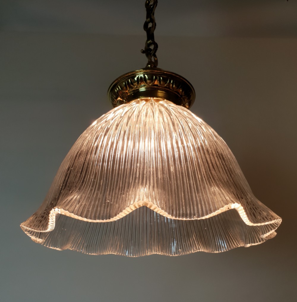 Single Huge Holophane Ceiling Light, Rewired  View IV