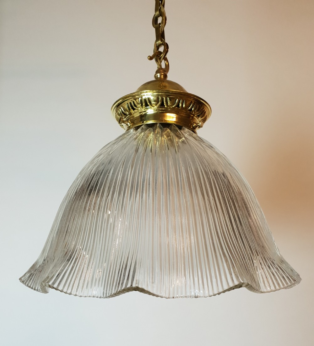 Single Huge Holophane Ceiling Light, Rewired  View VII