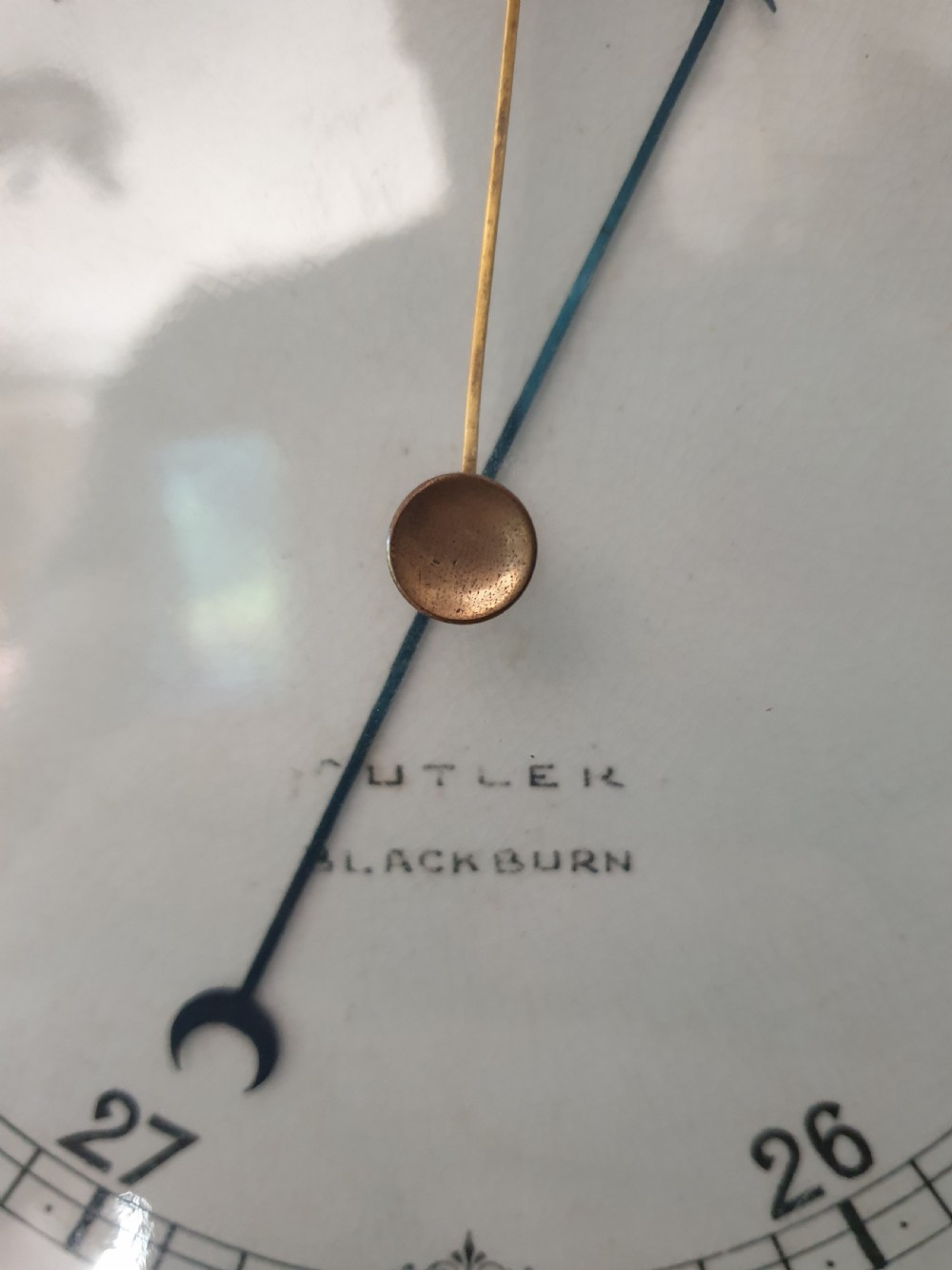 Butler of Blackburn Oak Banjo Barometer  View VI