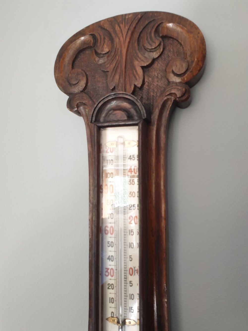 Butler of Blackburn Oak Banjo Barometer  View IX