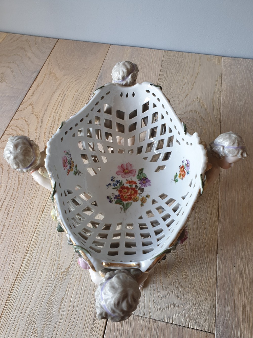 Pair of Continental Floral Cherub Bowls View VIII