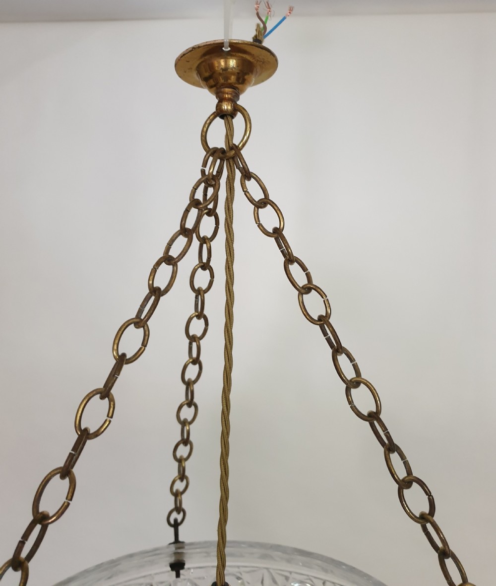 Large Cut Crystal Ceiling Light, Rewired  View IX
