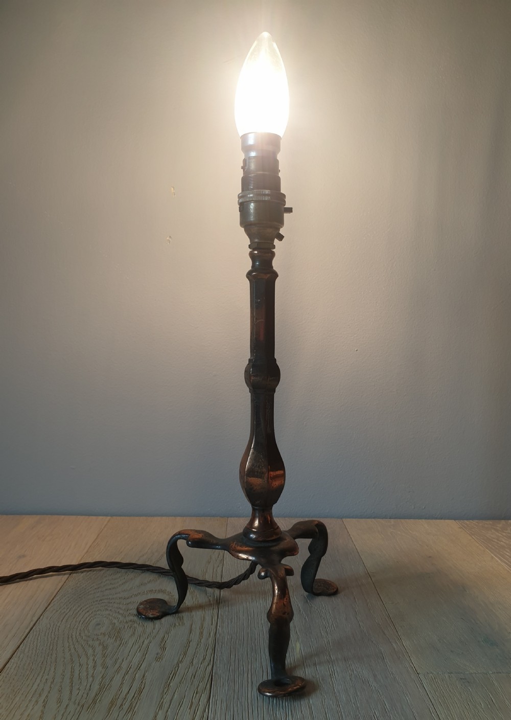 Pair of Bronzed Copper Pullman Table Lamps View V