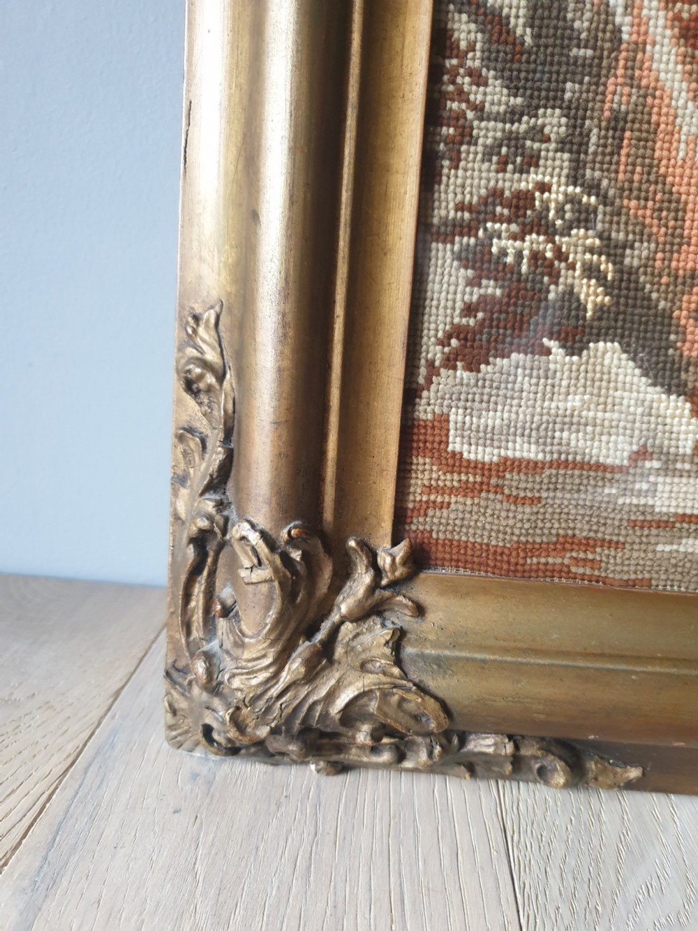 c1900 Biblical Tapestry Framed  View III
