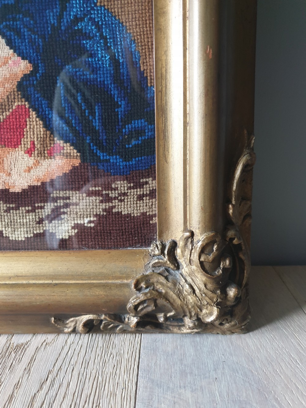 c1900 Biblical Tapestry Framed  View IX